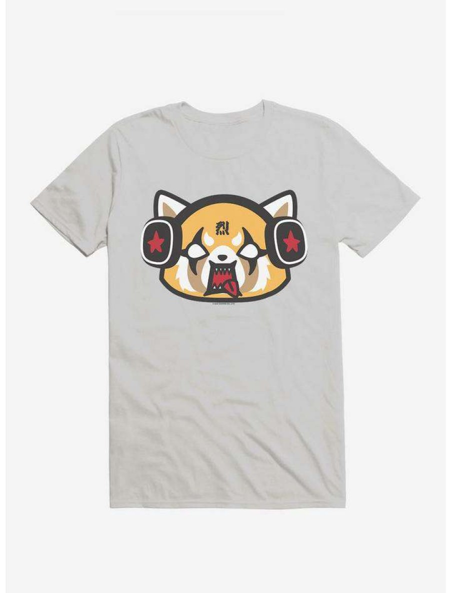 Guys * | Best Deal Aggretsuko Metal Raging Headphones T-Shirt