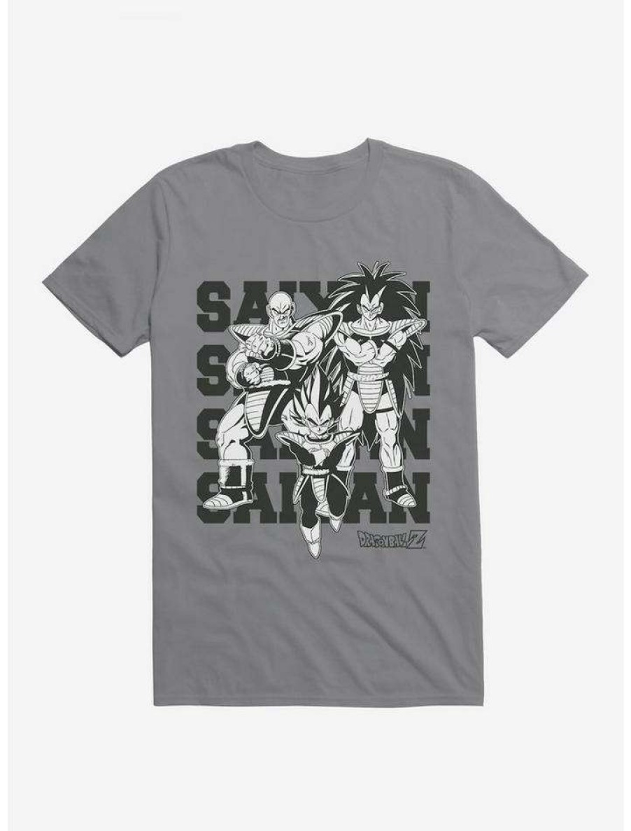 Guys * | Best Reviews Of Dragon Ball Z Saiyans T-Shirt Storm Grey