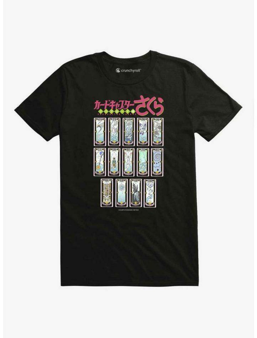 Guys * | Best Deal Cardcaptor Sakura Clow Cards T-Shirt Black