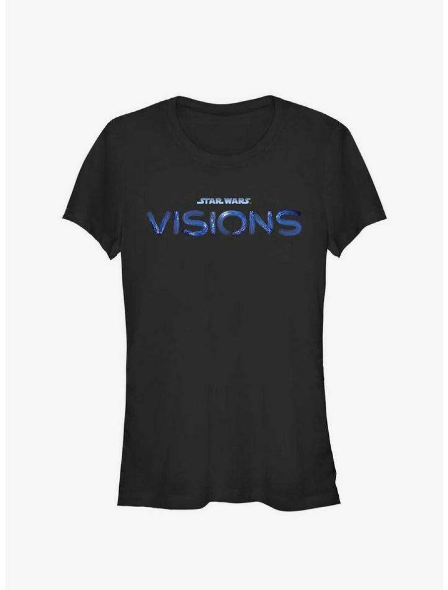 Tees * | Promo Star Wars: Visions Large Logo Girls T-Shirt Black