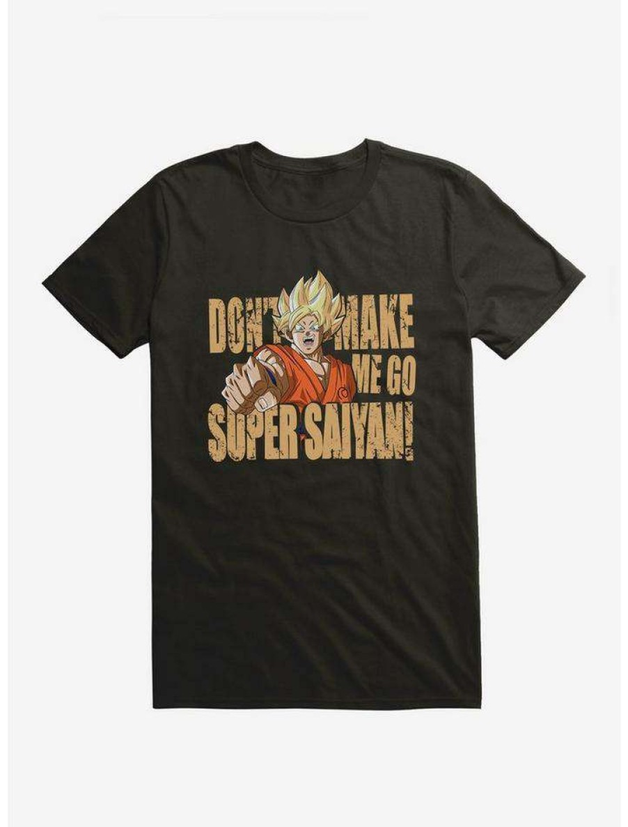 Guys * | Hot Sale Dragon Ball Super Don'T Make Me Go Saiyan T-Shirt Black