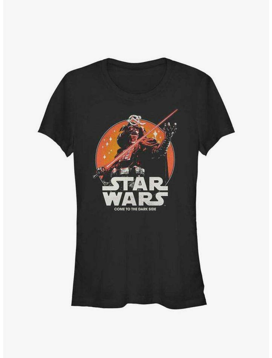 Tees * | Outlet Star Wars: Visions Close-Up Darth Vader Girls T-Shirt Black