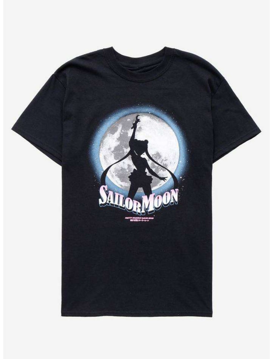 Guys * | New Sailor Moon Silhouette Power T-Shirt Black