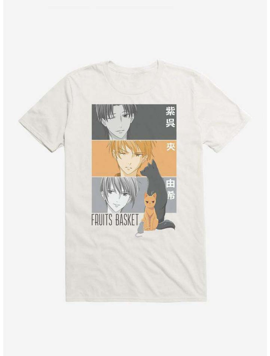 Guys * | Flash Sale Fruits Basket Shigure, Kyo And Yuki T-Shirt White