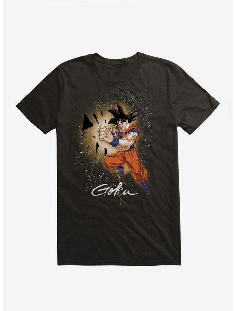 Guys * | Flash Sale Dragon Ball Super Goku Punch Blast Extra Soft T-Shirt Black