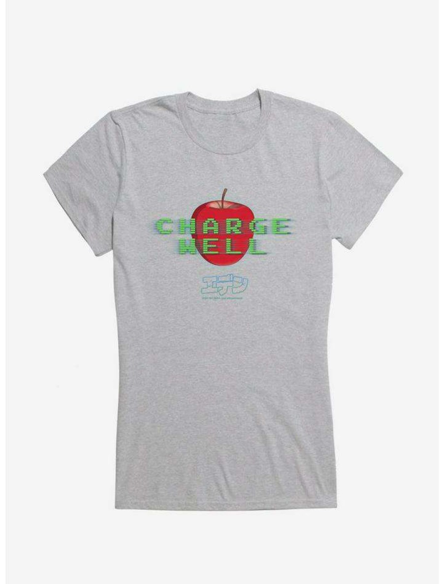 Tees * | Best Pirce Eden Charge Well Apple Logo Girls T-Shirt Heather