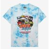 Guys * | New Naruto Shippuden X Hello Kitty And Friends Group Tie-Dye T-Shirt Blue