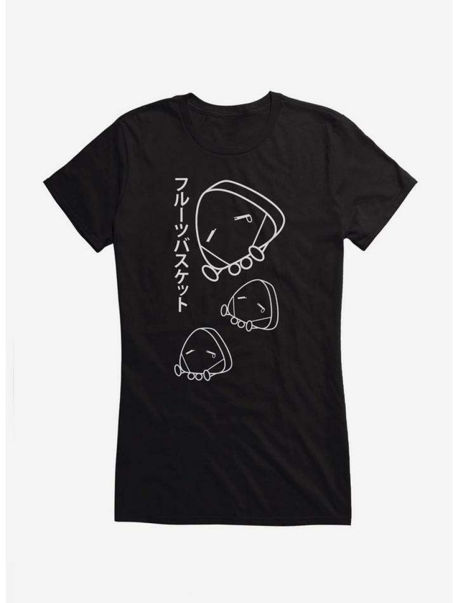 Tees * | Promo Fruits Basket Sad Onigiri Girls T-Shirt Black