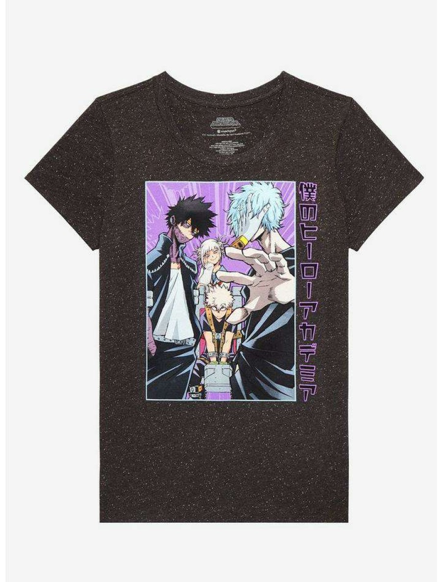 Tees * | Coupon My Hero Academia Villains Boyfriend Fit Girls T-Shirt Multi