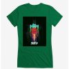 Tees * | Outlet Eden Robot Silhouettes Logo Girls T-Shirt Kelly Green