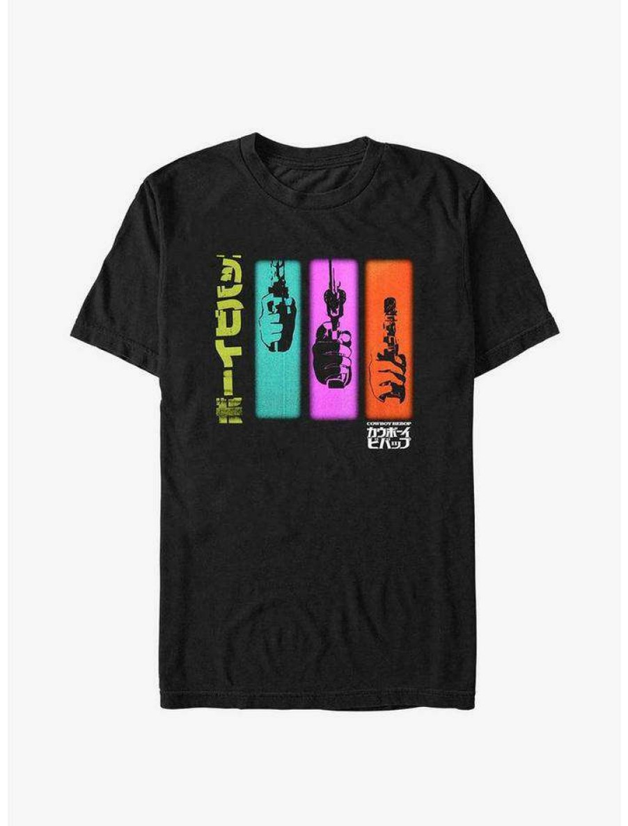 Guys * | Best Pirce Cowboy Bebop Colorful Sequence T-Shirt Black