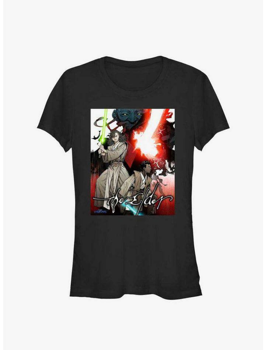 Tees * | Promo Star Wars: Visions The Elder Girls T-Shirt Black