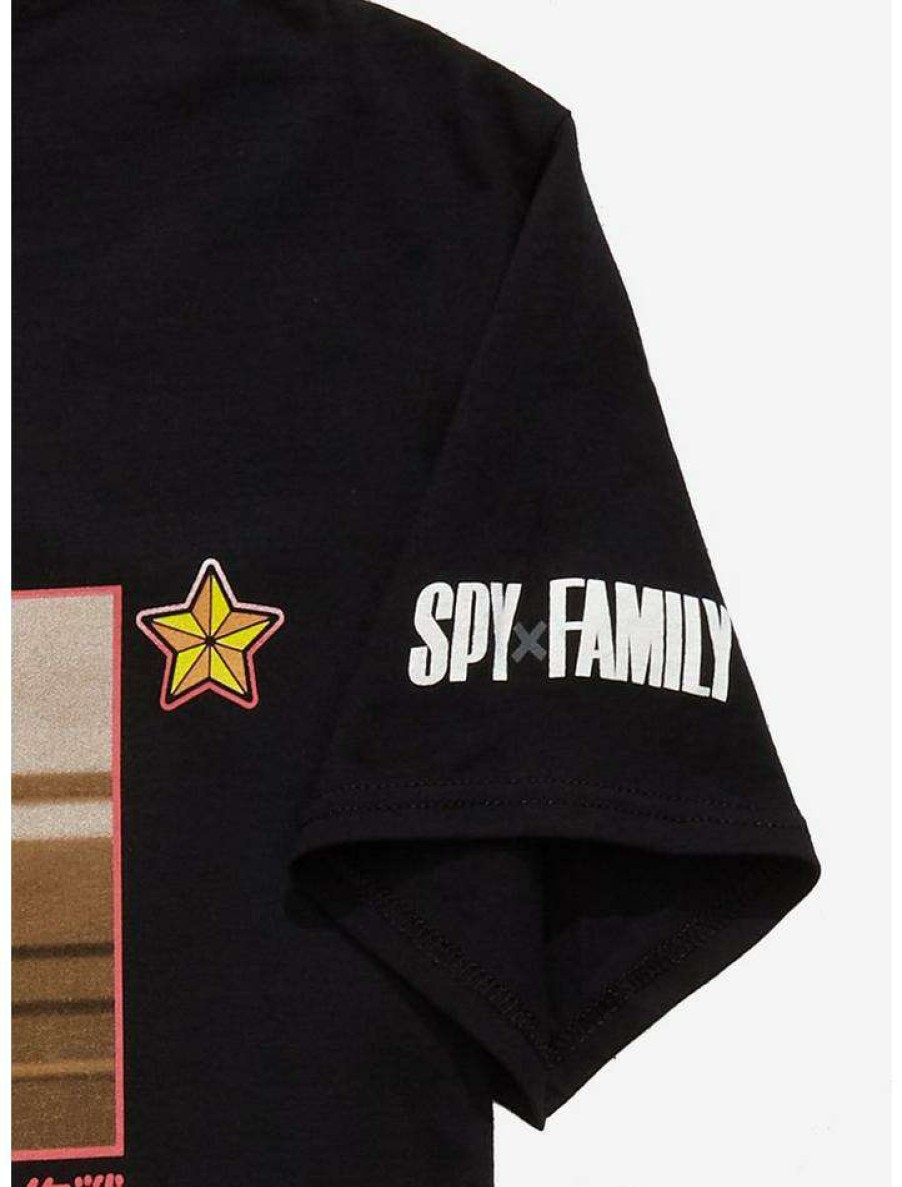 Tees * | Top 10 Spy X Family Anya Heh Face T-Shirt Black