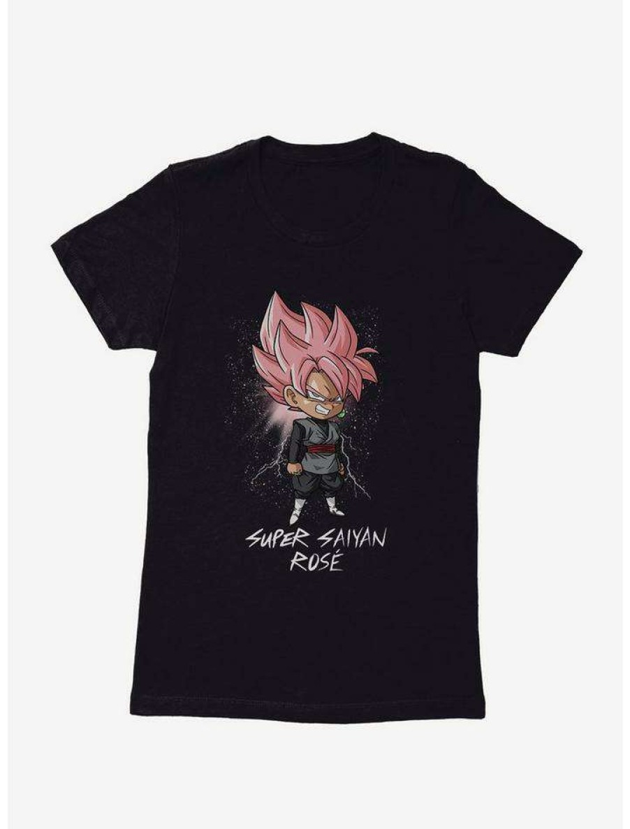 Tees * | Best Pirce Dragon Ball Super Super Saiyan Ros?Oku Chibi Extra Soft Girls T-Shirt Black