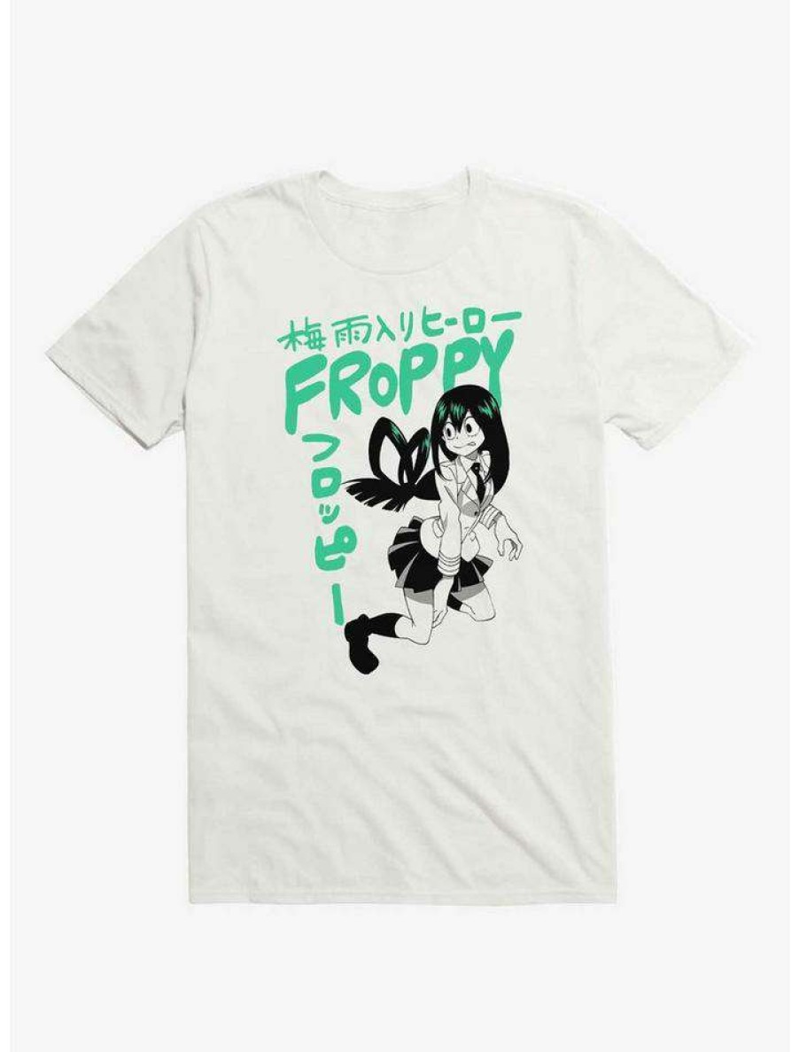 Guys * | Budget My Hero Academia Froppy T-Shirt White