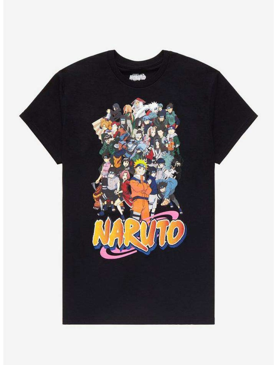 Guys * | Best Pirce Naruto Classic Group Collage T-Shirt Black