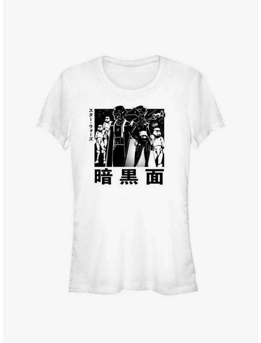 Tees * | Hot Sale Star Wars: Visions Dark Side Anime Girls T-Shirt White