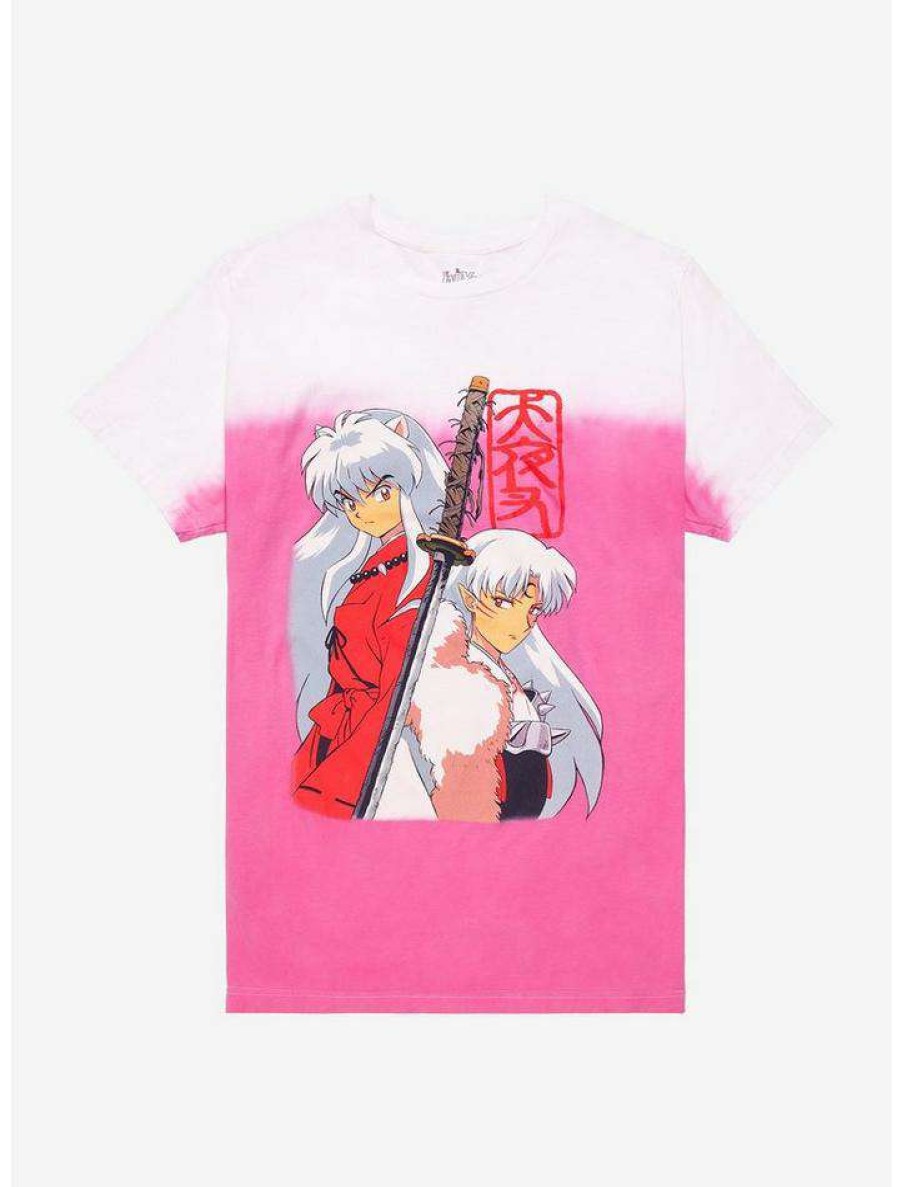 Tees * | Promo Inuyasha Ombre Duo Boyfriend Fit Girls T-Shirt Multi