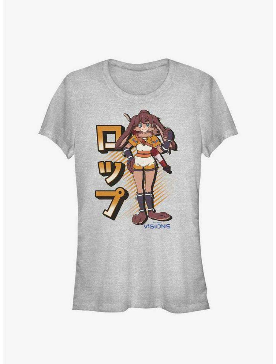 Tees * | Best Deal Star Wars: Visions Lop Hero Shot Girls T-Shirt Ath Htr