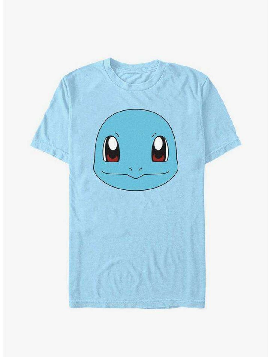 Guys * | Hot Sale Pokemon Squirtle Face T-Shirt Lt Blue