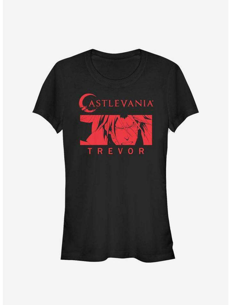 Tees * | Best Pirce Castlevania Trevor Red Girls T-Shirt Black