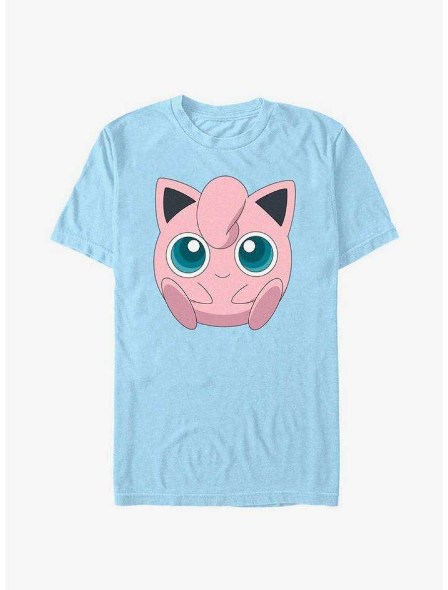 Guys * | Discount Pokemon Jigglypuff Face T-Shirt Lt Blue