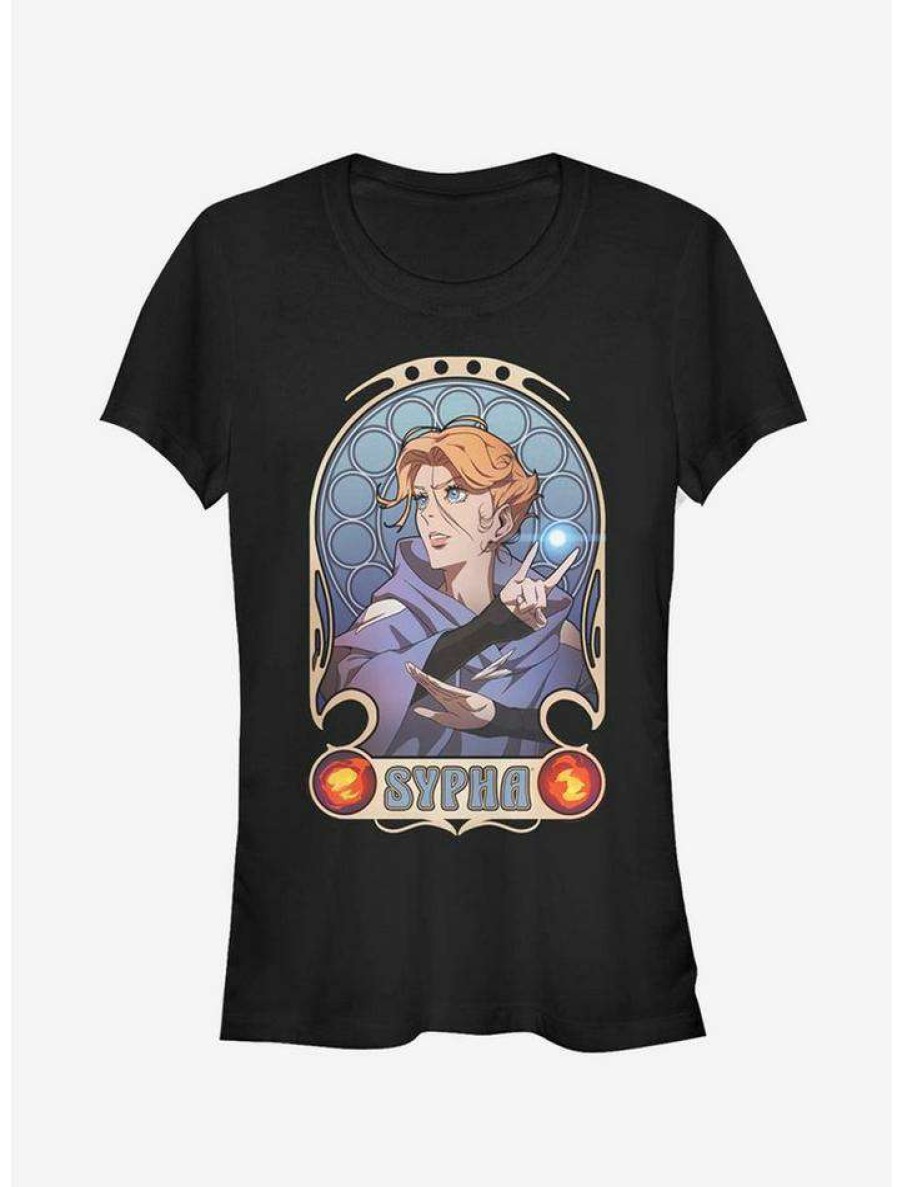 Tees * | Promo Castlevania Sypha Nouveau Girls T-Shirt Black