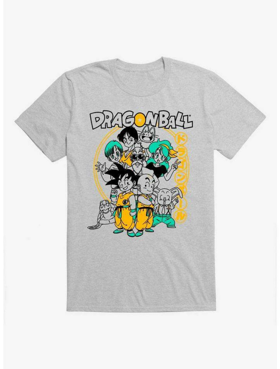 Guys * | Best Deal Dragon Ball Origin Group T-Shirt Heather Grey