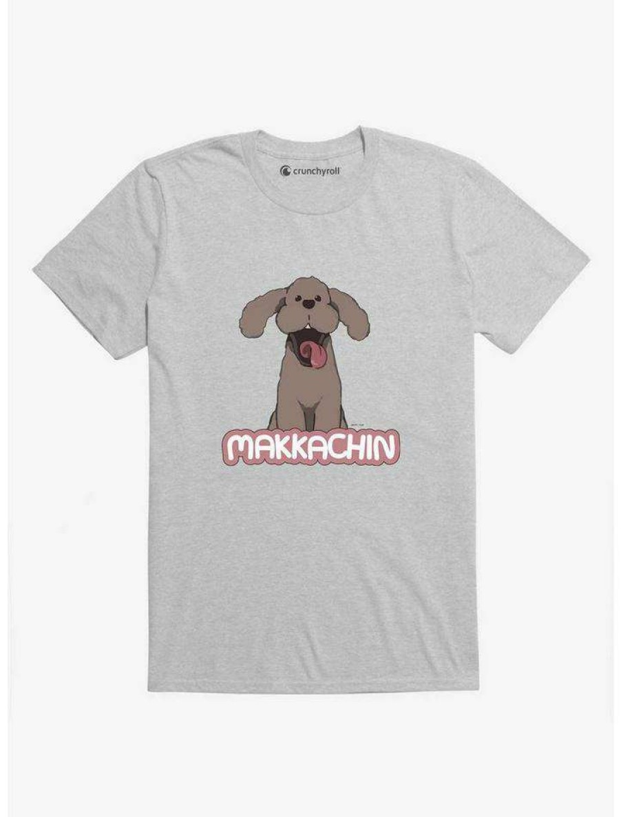 Guys * | Best Deal Yuri On Ice Makkachin T-Shirt Heather Grey