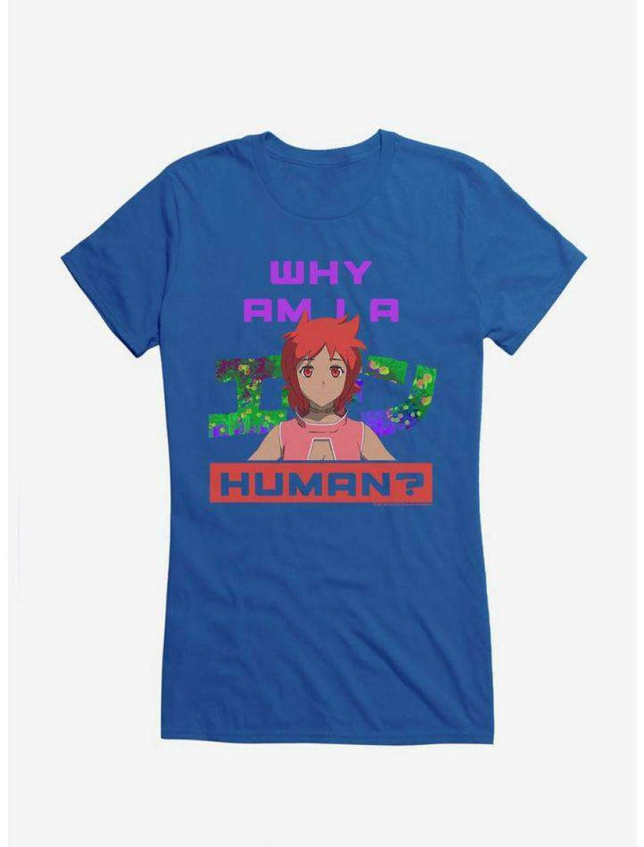 Tees * | Cheapest Eden Why Am I Am A Human Logo Girls T-Shirt Royal