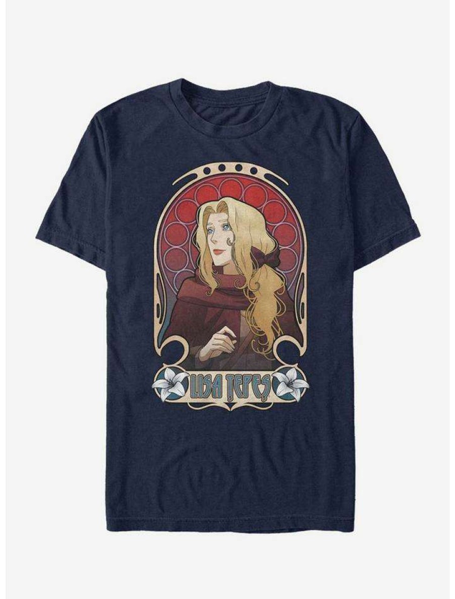 Guys * | Best Pirce Castlevania Lisa Nouveau T-Shirt Navy